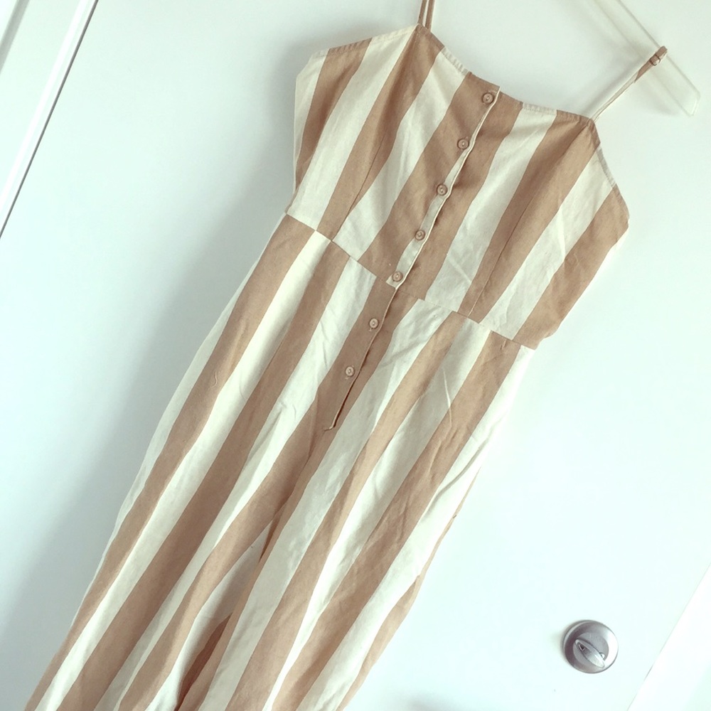 Jumpsuit Cream and tan Jumpsuit size medium
